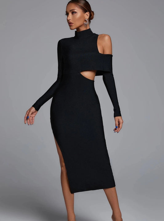 Zalca Cutout Maxi Bandage Dress