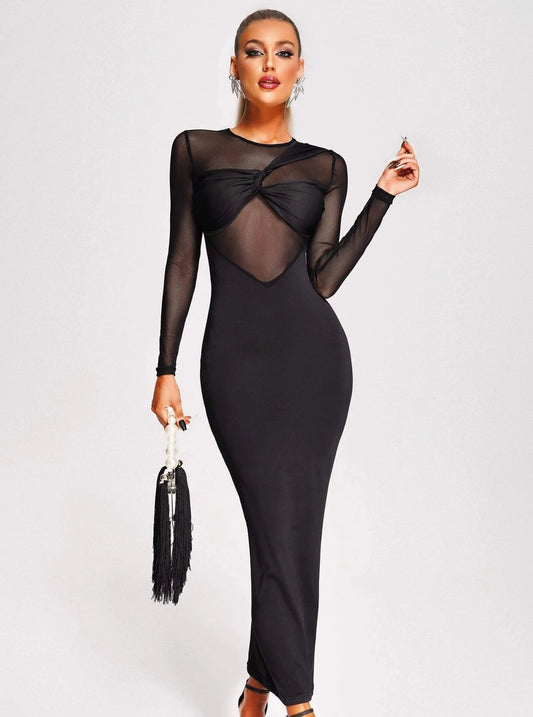 Yeney Mesh Midi Dress