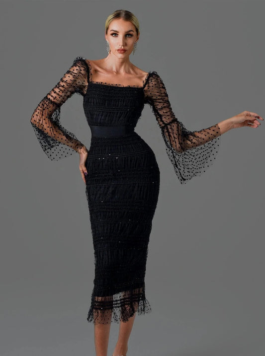 Crana Mesh Midi Dress